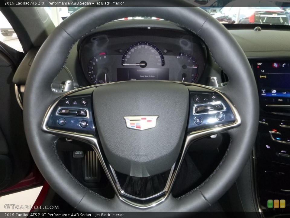 Jet Black Interior Steering Wheel for the 2016 Cadillac ATS 2.0T Performance AWD Sedan #108427179