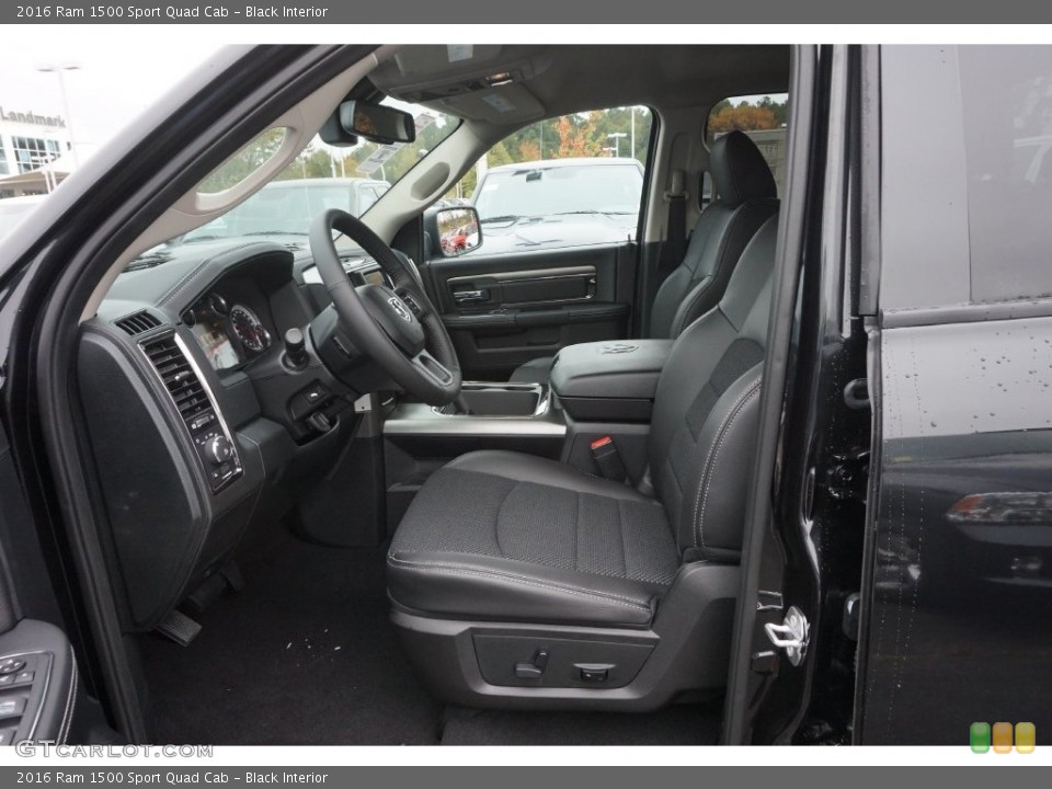 Black Interior Photo for the 2016 Ram 1500 Sport Quad Cab #108437671