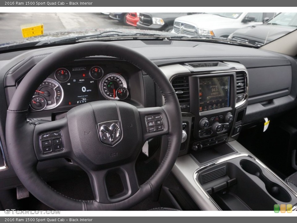 Black Interior Dashboard for the 2016 Ram 1500 Sport Quad Cab #108437695
