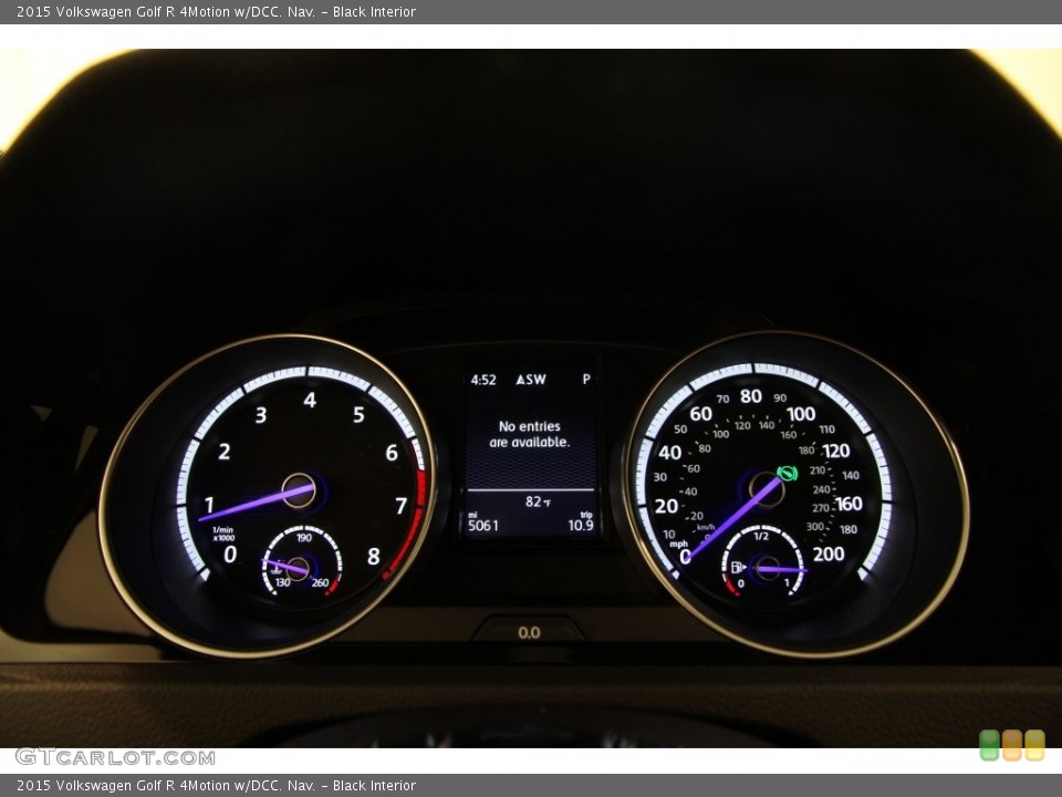 Black Interior Gauges for the 2015 Volkswagen Golf R 4Motion w/DCC. Nav. #108454876