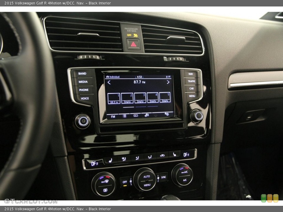 Black Interior Controls for the 2015 Volkswagen Golf R 4Motion w/DCC. Nav. #108454897