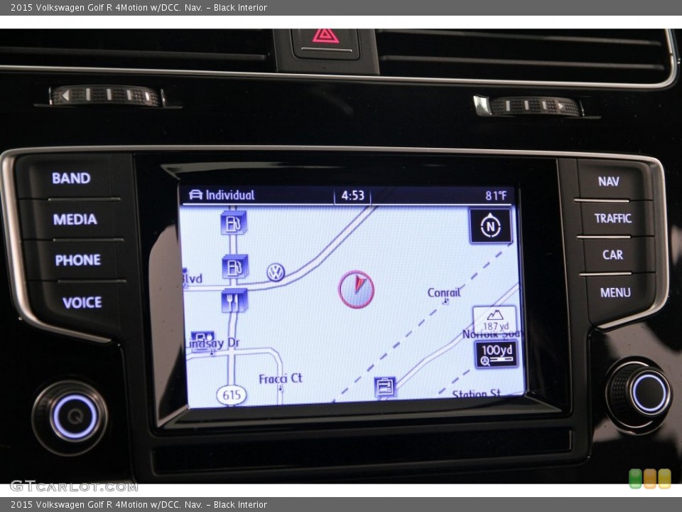 Black Interior Navigation for the 2015 Volkswagen Golf R 4Motion w/DCC. Nav. #108454939