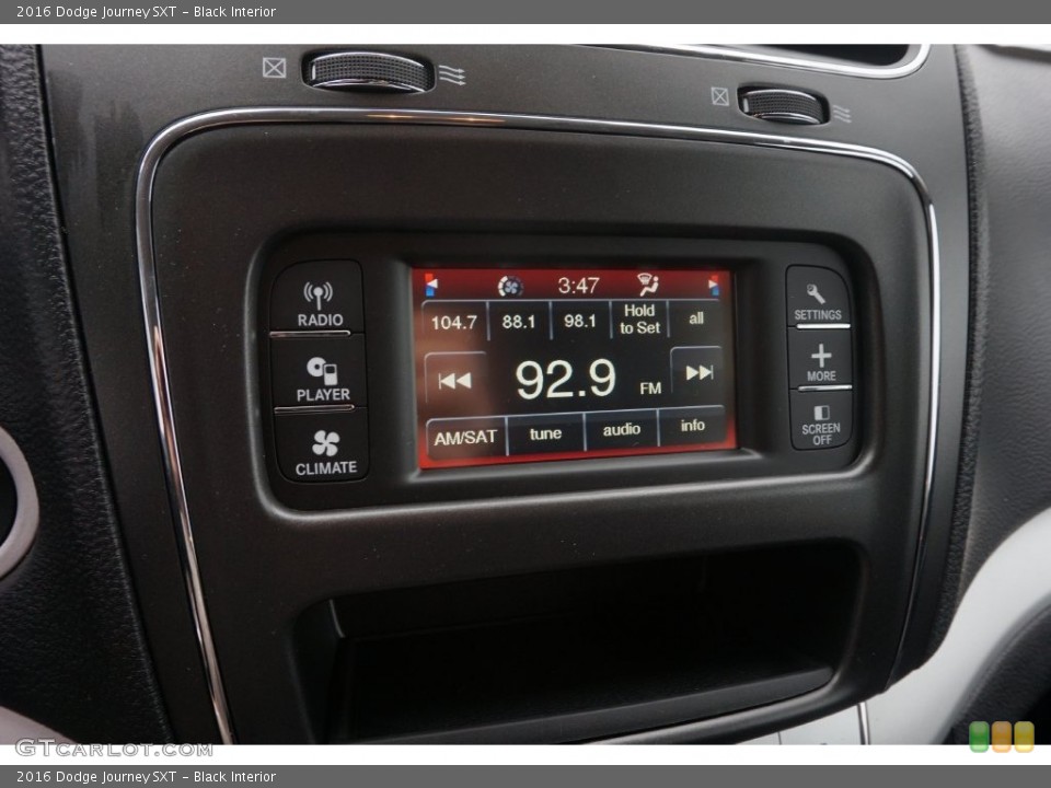 Black Interior Controls for the 2016 Dodge Journey SXT #108460510