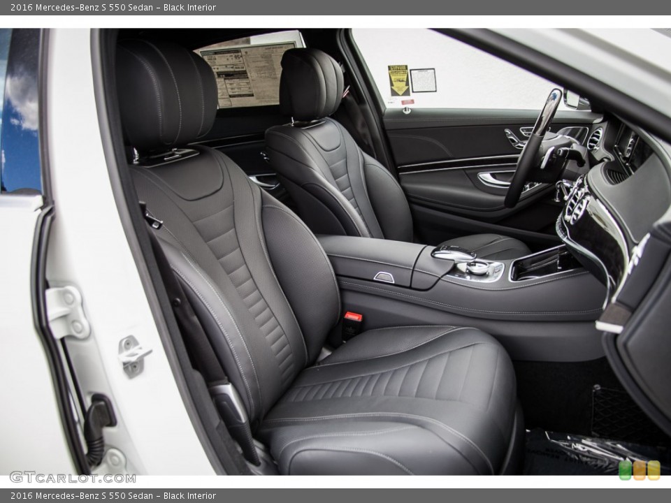 Black Interior Front Seat for the 2016 Mercedes-Benz S 550 Sedan #108460999