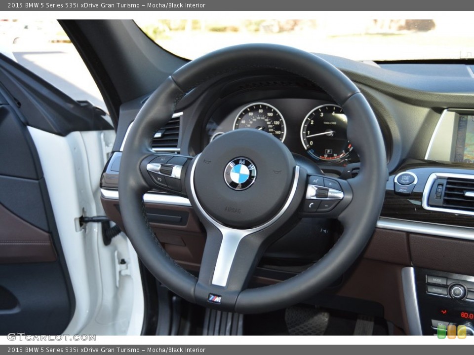 Mocha/Black Interior Steering Wheel for the 2015 BMW 5 Series 535i xDrive Gran Turismo #108466078