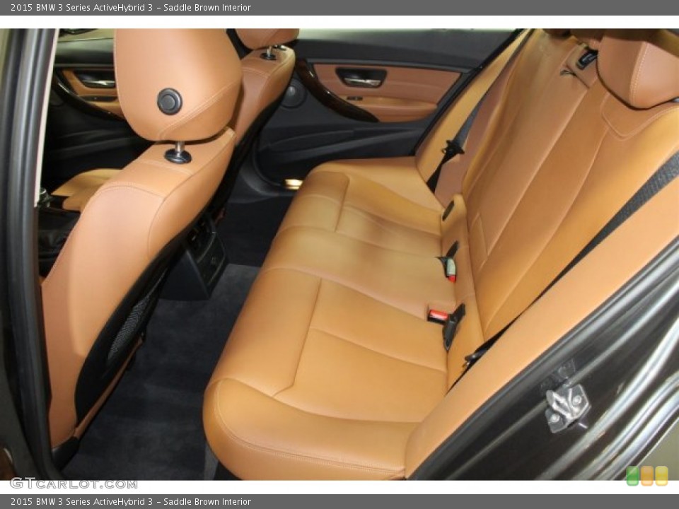Saddle Brown Interior Rear Seat for the 2015 BMW 3 Series ActiveHybrid 3 #108468667