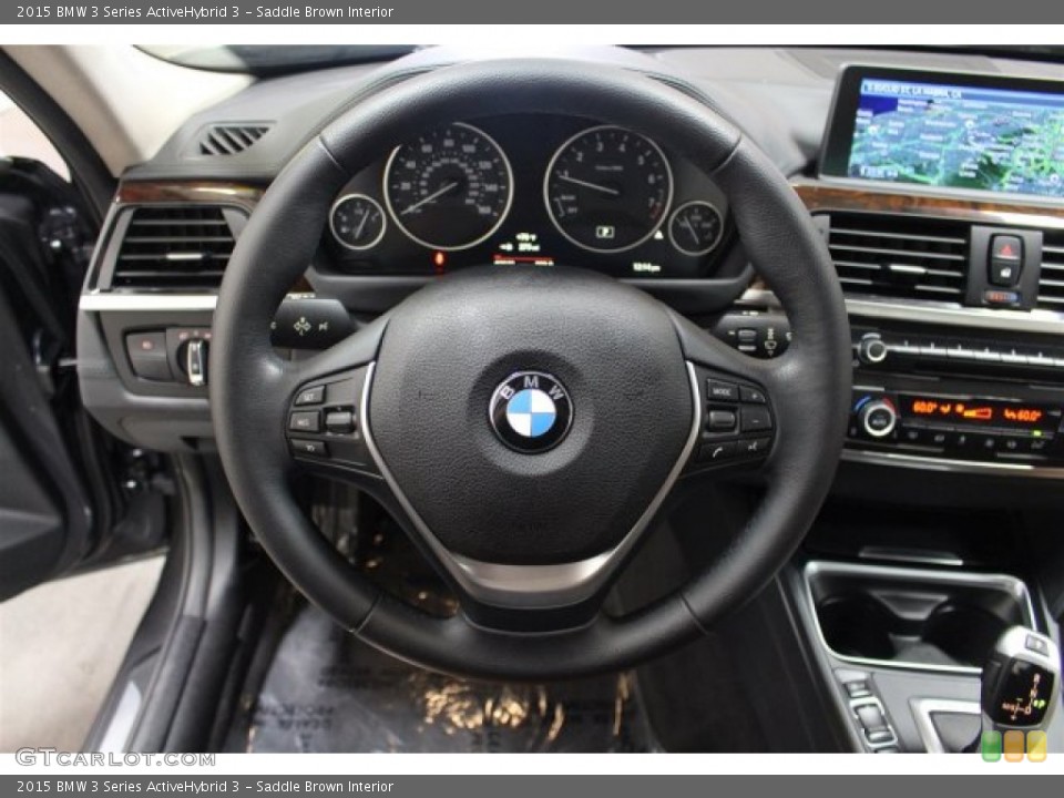 Saddle Brown Interior Steering Wheel for the 2015 BMW 3 Series ActiveHybrid 3 #108468820