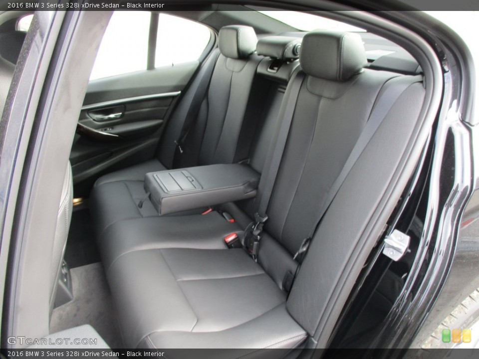 Black Interior Rear Seat for the 2016 BMW 3 Series 328i xDrive Sedan #108477628