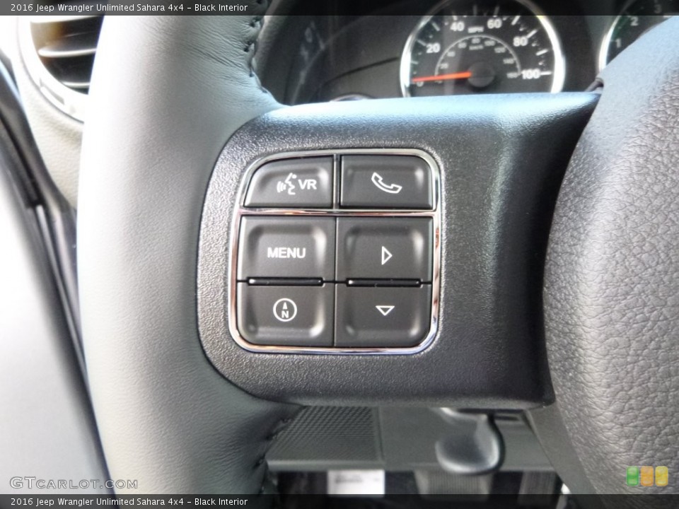 Black Interior Controls for the 2016 Jeep Wrangler Unlimited Sahara 4x4 #108477926