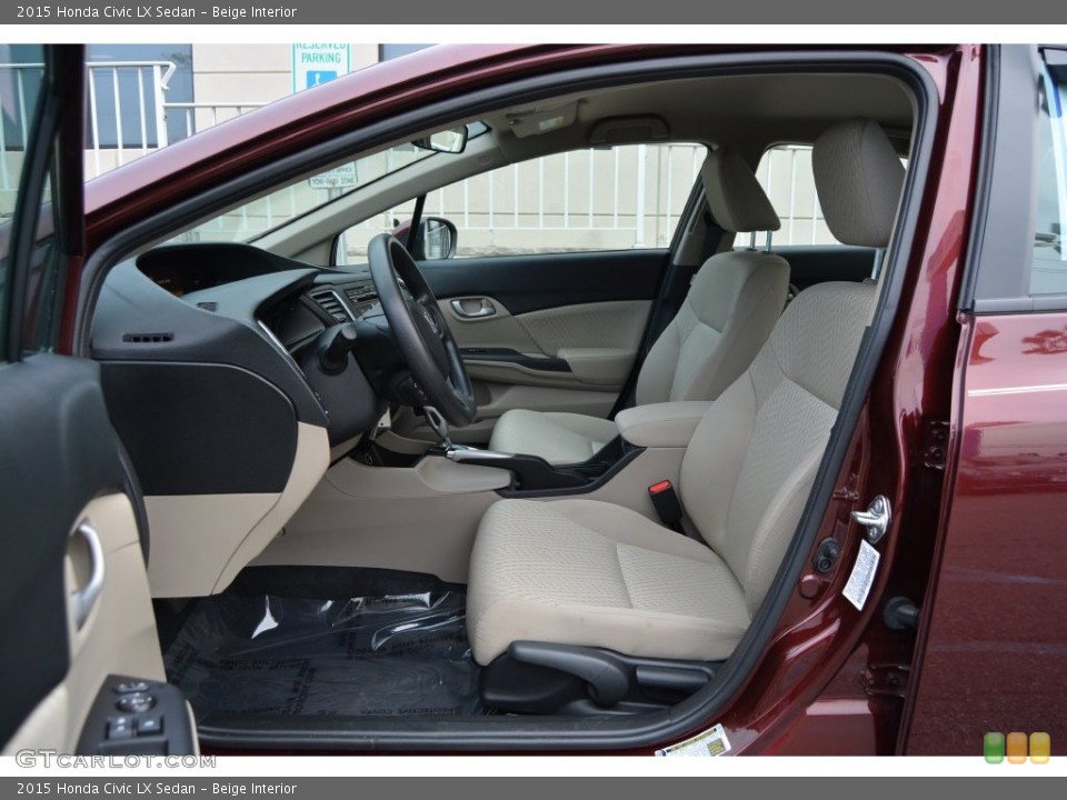 Beige Interior Front Seat for the 2015 Honda Civic LX Sedan #108478976
