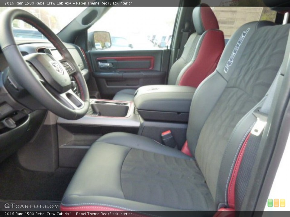 Rebel Theme Red/Black Interior Front Seat for the 2016 Ram 1500 Rebel Crew Cab 4x4 #108484091
