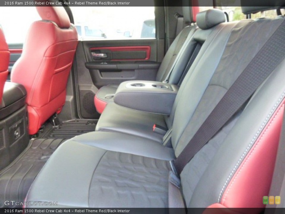 Rebel Theme Red/Black Interior Rear Seat for the 2016 Ram 1500 Rebel Crew Cab 4x4 #108484112