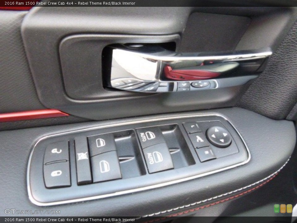 Rebel Theme Red/Black Interior Controls for the 2016 Ram 1500 Rebel Crew Cab 4x4 #108484160
