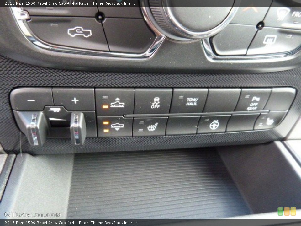 Rebel Theme Red/Black Interior Controls for the 2016 Ram 1500 Rebel Crew Cab 4x4 #108484244
