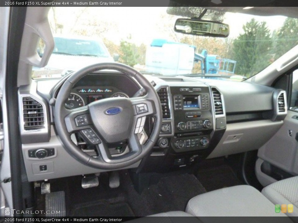 Medium Earth Gray Interior Prime Interior for the 2016 Ford F150 XL SuperCrew 4x4 #108494702