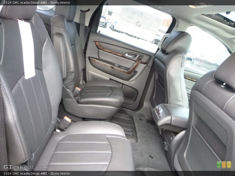 Ebony Interior Rear Seat for the 2016 GMC Acadia Denali AWD #108498142