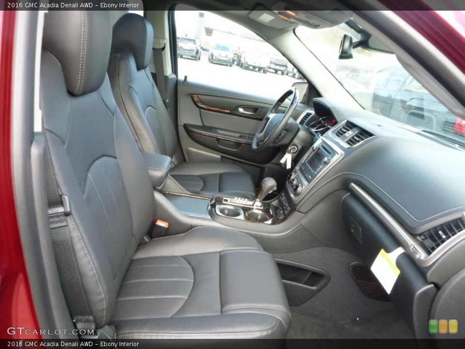 Ebony Interior Front Seat for the 2016 GMC Acadia Denali AWD #108498167