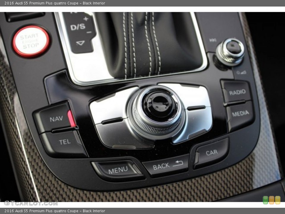 Black Interior Controls for the 2016 Audi S5 Premium Plus quattro Coupe #108500072
