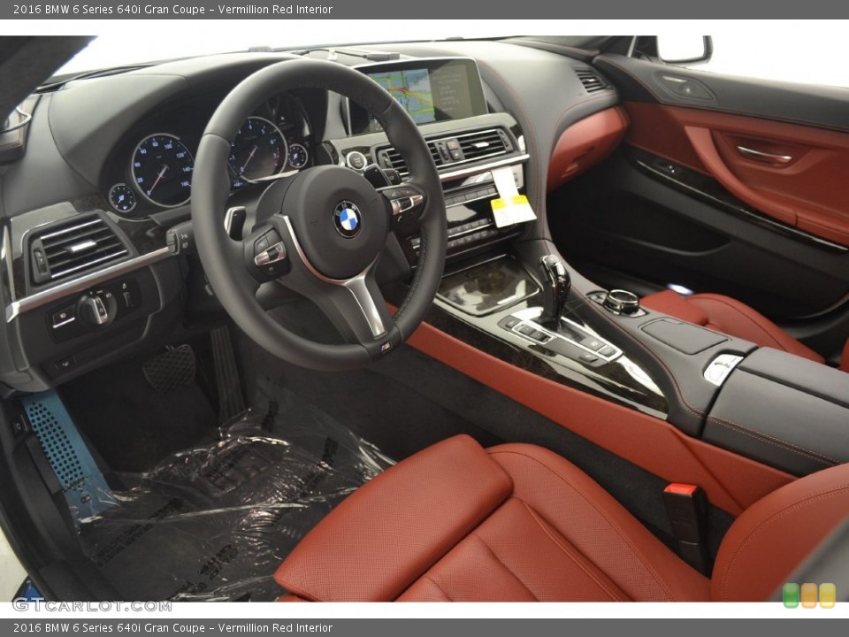 Vermillion Red Interior Photo for the 2016 BMW 6 Series 640i Gran Coupe #108505122