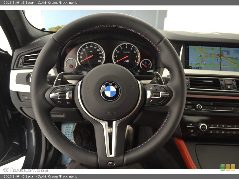 Sakhir Orange/Black Interior Steering Wheel for the 2016 BMW M5 Sedan #108505241