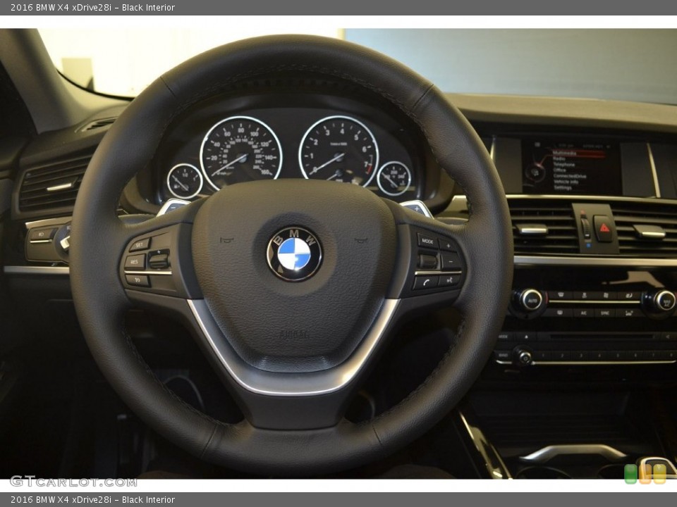 Black Interior Steering Wheel for the 2016 BMW X4 xDrive28i #108505358