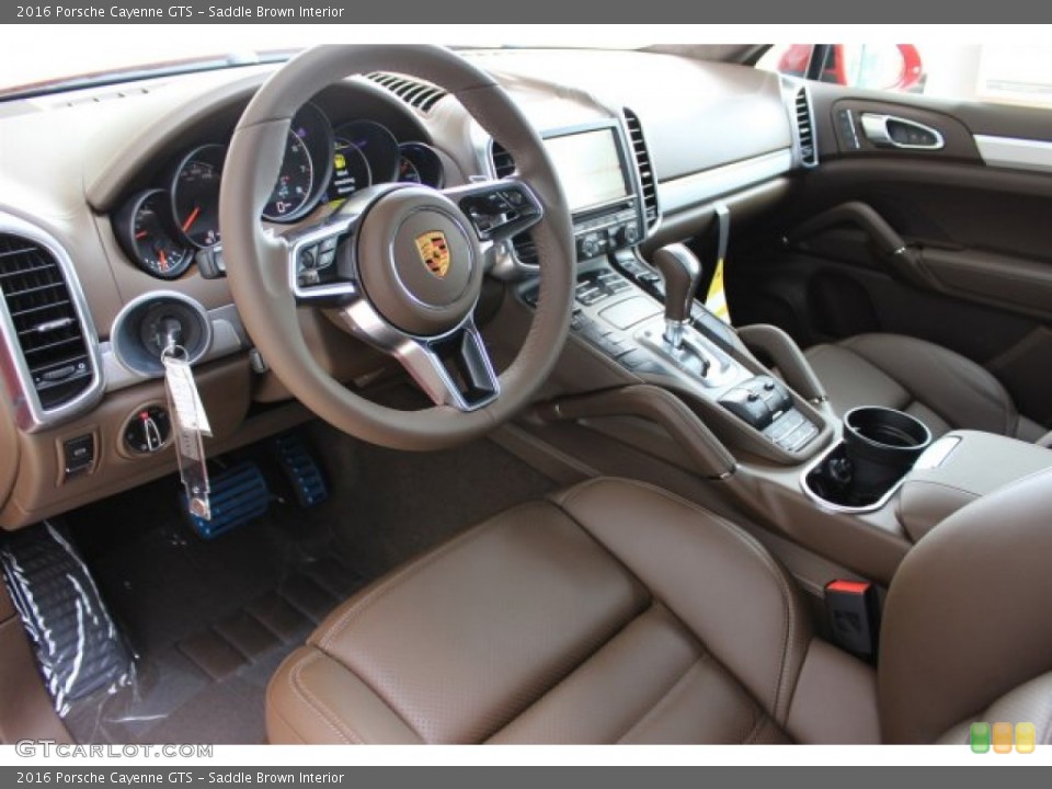Saddle Brown 2016 Porsche Cayenne Interiors