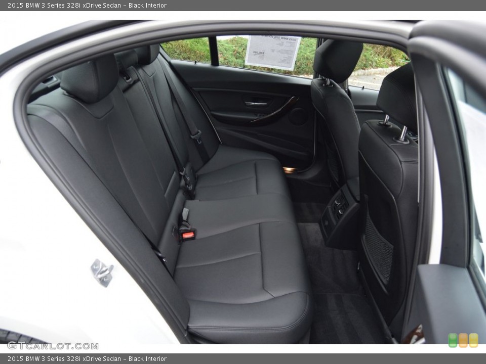Black Interior Rear Seat for the 2015 BMW 3 Series 328i xDrive Sedan #108508611
