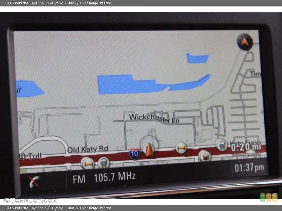 Black/Luxor Beige Interior Navigation for the 2016 Porsche Cayenne S E-Hybrid #108508652