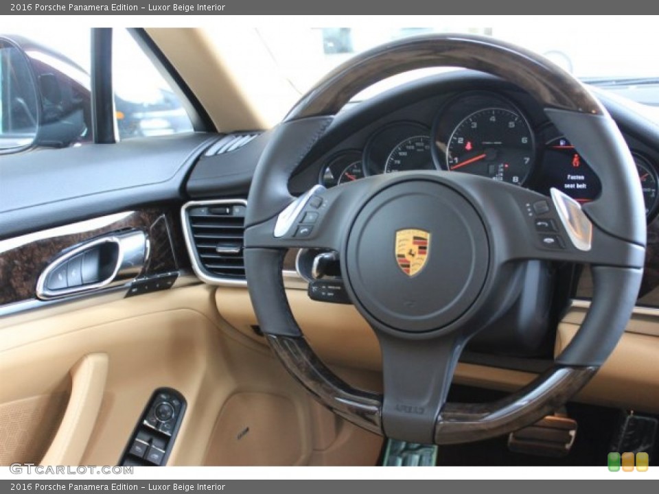 Luxor Beige Interior Steering Wheel for the 2016 Porsche Panamera Edition #108510071