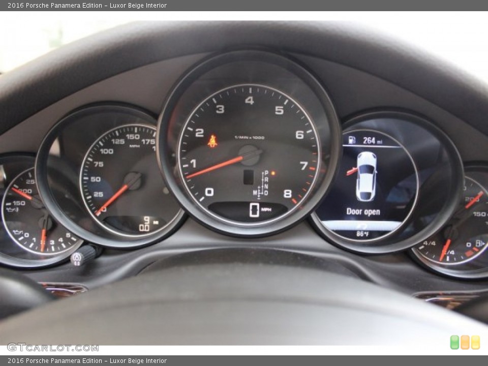 Luxor Beige Interior Gauges for the 2016 Porsche Panamera Edition #108510185