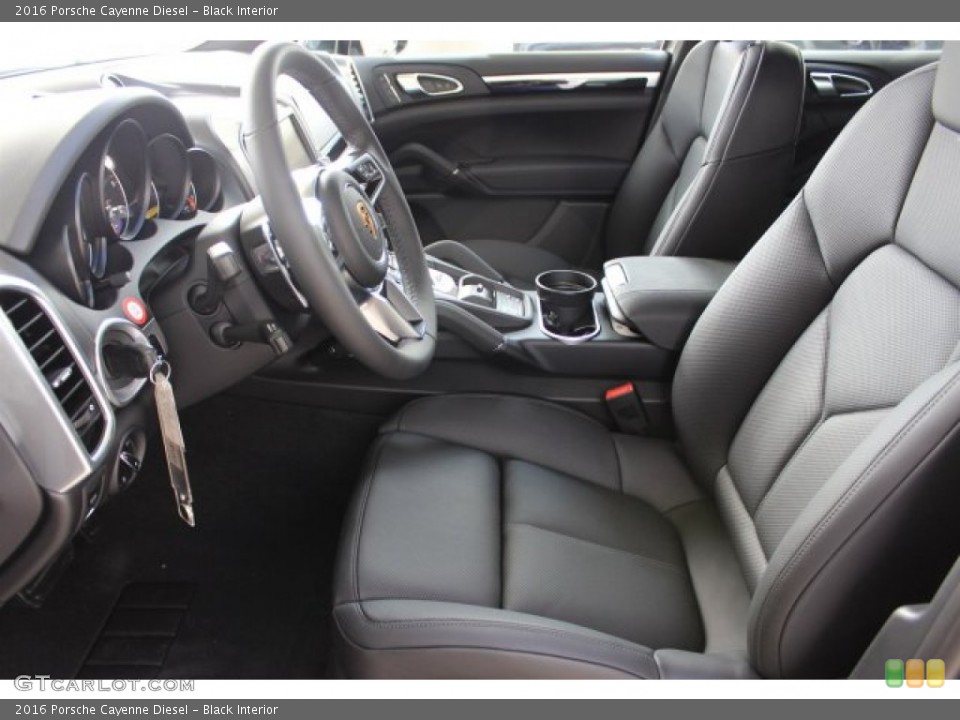 Black Interior Front Seat for the 2016 Porsche Cayenne Diesel #108510594