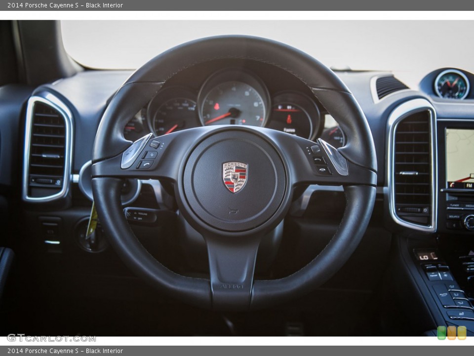 Black Interior Steering Wheel for the 2014 Porsche Cayenne S #108521744