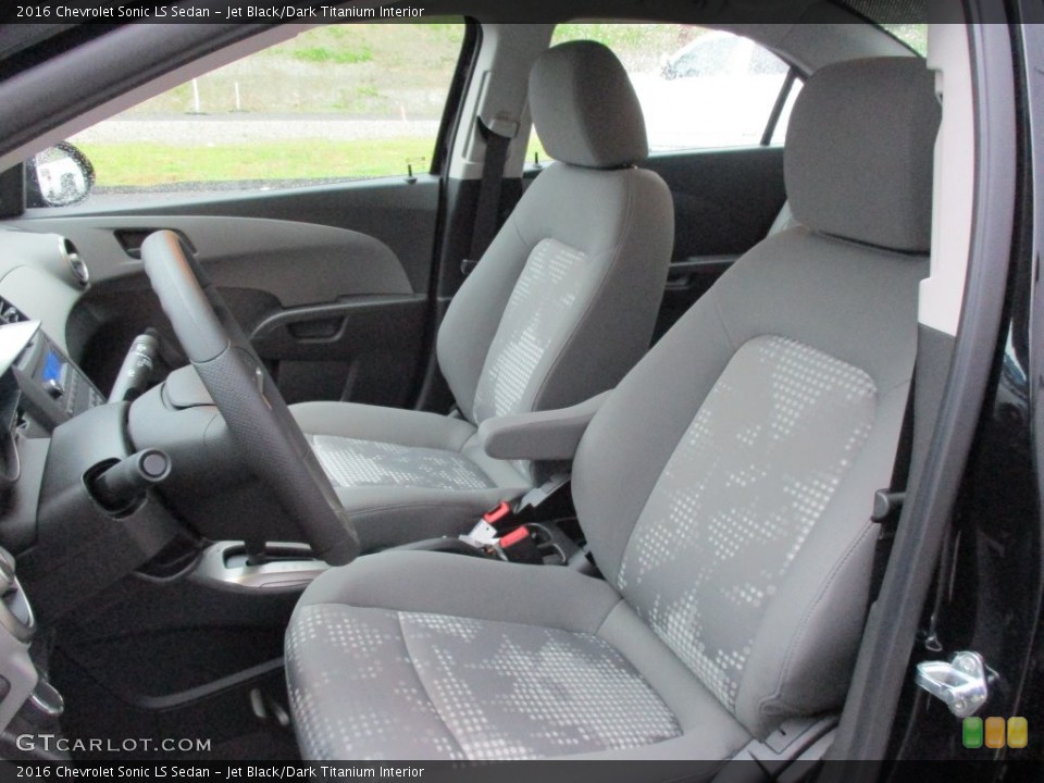Jet Black/Dark Titanium Interior Front Seat for the 2016 Chevrolet Sonic LS Sedan #108534820