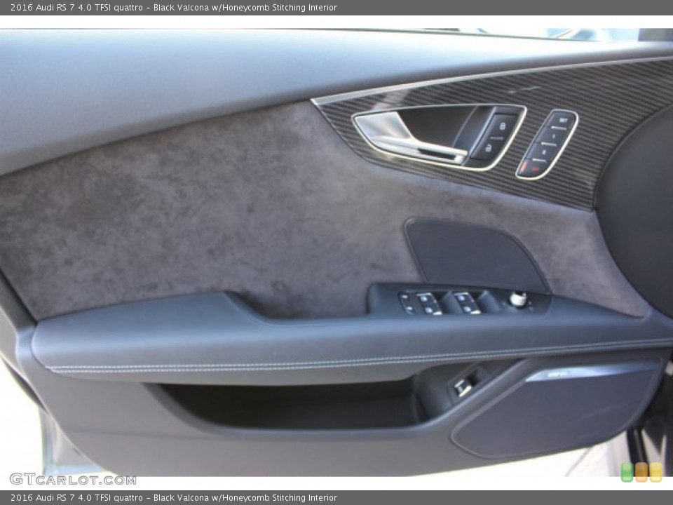 Black Valcona w/Honeycomb Stitching Interior Door Panel for the 2016 Audi RS 7 4.0 TFSI quattro #108535313