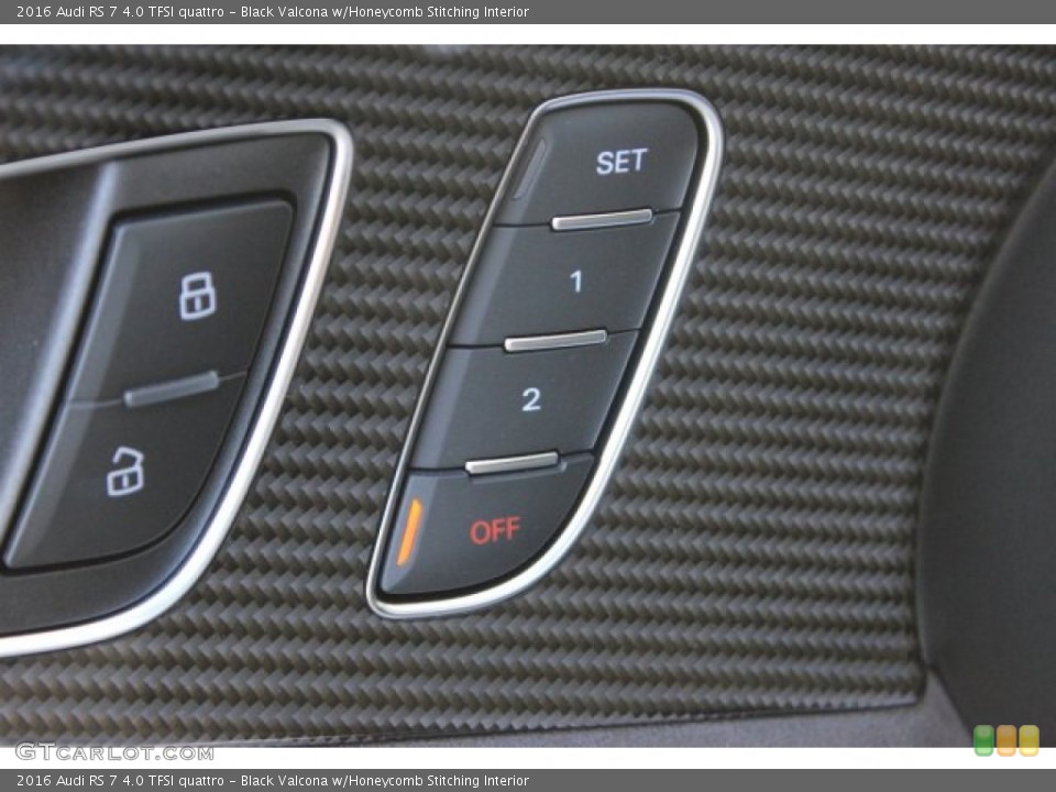 Black Valcona w/Honeycomb Stitching Interior Controls for the 2016 Audi RS 7 4.0 TFSI quattro #108535340