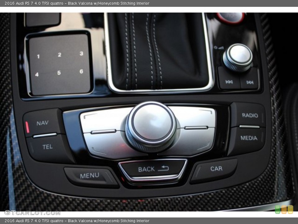 Black Valcona w/Honeycomb Stitching Interior Controls for the 2016 Audi RS 7 4.0 TFSI quattro #108535472