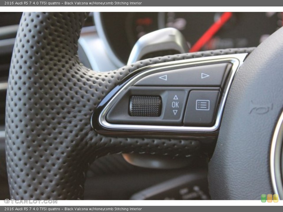 Black Valcona w/Honeycomb Stitching Interior Controls for the 2016 Audi RS 7 4.0 TFSI quattro #108535583