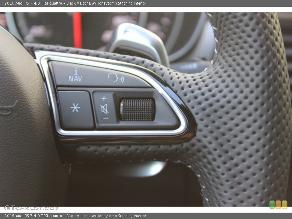Black Valcona w/Honeycomb Stitching Interior Controls for the 2016 Audi RS 7 4.0 TFSI quattro #108535598