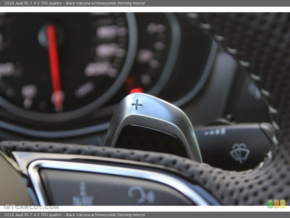 Black Valcona w/Honeycomb Stitching Interior Transmission for the 2016 Audi RS 7 4.0 TFSI quattro #108535625