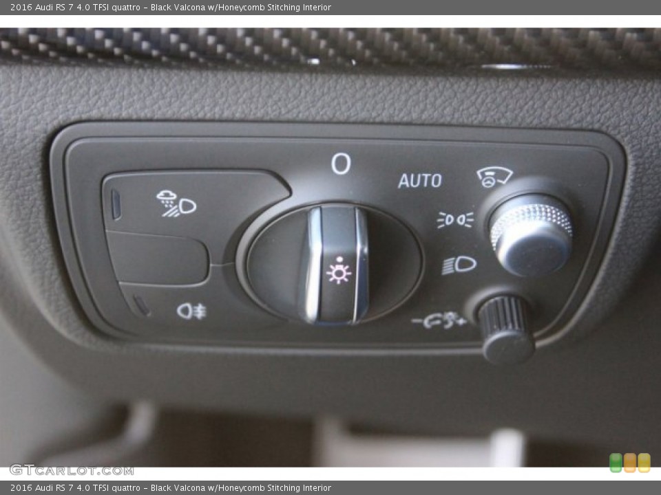 Black Valcona w/Honeycomb Stitching Interior Controls for the 2016 Audi RS 7 4.0 TFSI quattro #108535637