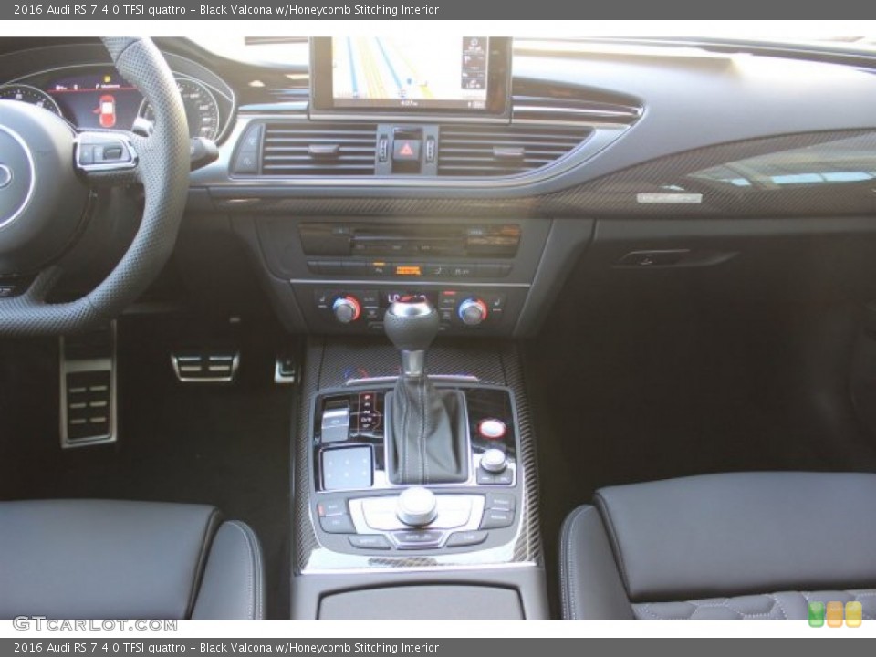 Black Valcona w/Honeycomb Stitching Interior Controls for the 2016 Audi RS 7 4.0 TFSI quattro #108535724
