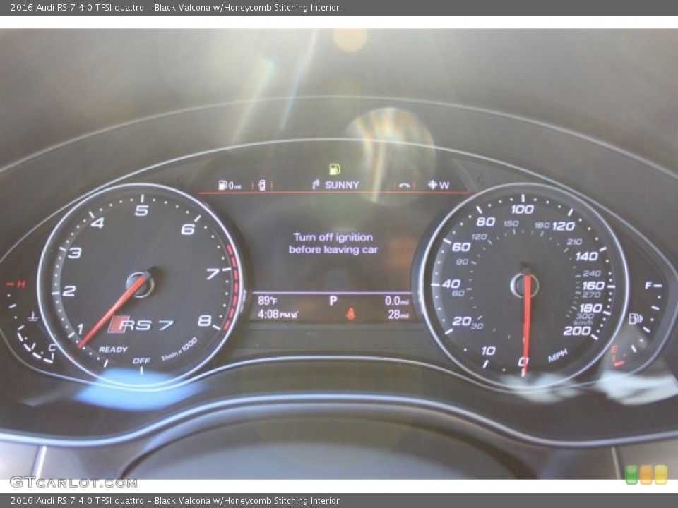 Black Valcona w/Honeycomb Stitching Interior Gauges for the 2016 Audi RS 7 4.0 TFSI quattro #108535814