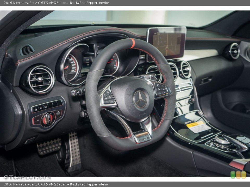 Black/Red Pepper Interior Photo for the 2016 Mercedes-Benz C 63 S AMG Sedan #108543359