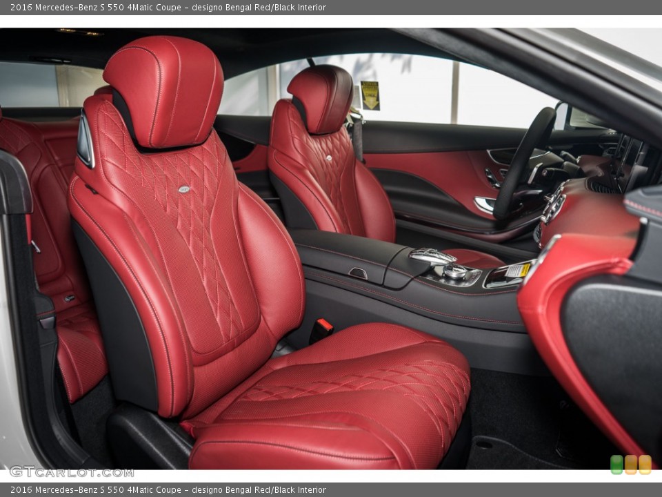 designo Bengal Red/Black Interior Front Seat for the 2016 Mercedes-Benz S 550 4Matic Coupe #108544754