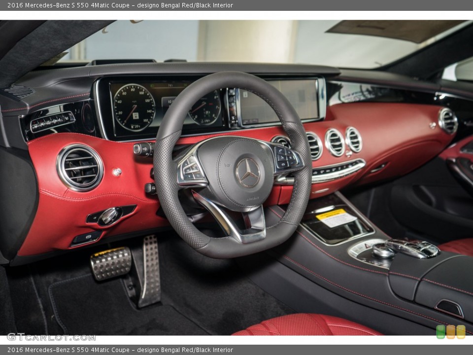 designo Bengal Red/Black Interior Prime Interior for the 2016 Mercedes-Benz S 550 4Matic Coupe #108544778