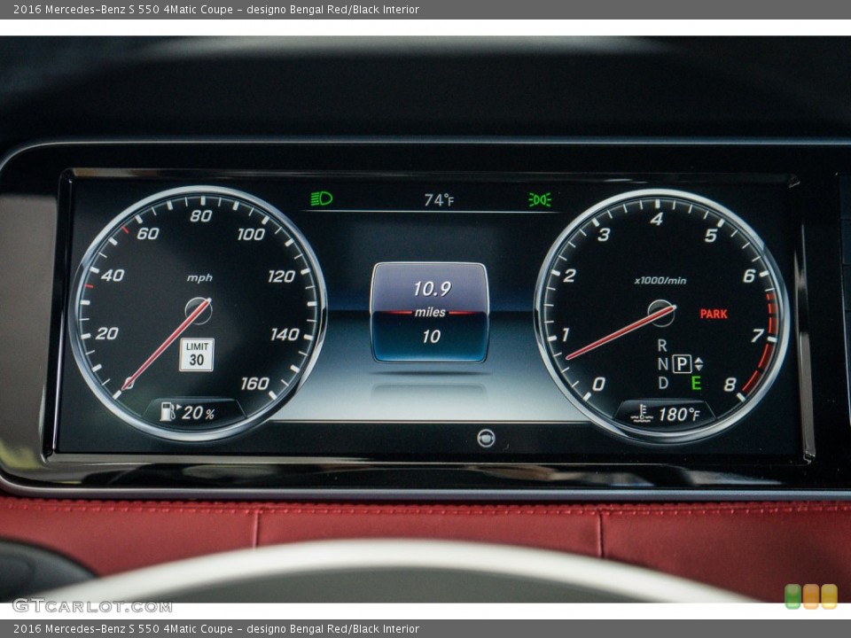 designo Bengal Red/Black Interior Gauges for the 2016 Mercedes-Benz S 550 4Matic Coupe #108544832