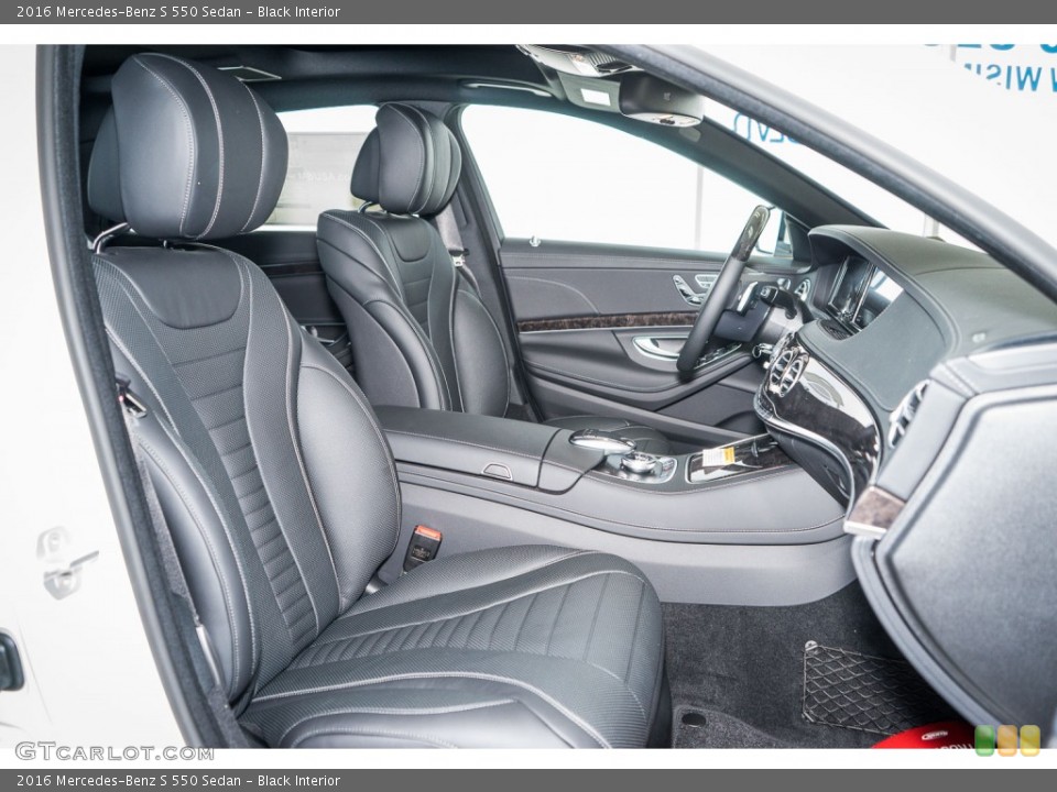 Black Interior Front Seat for the 2016 Mercedes-Benz S 550 Sedan #108548522