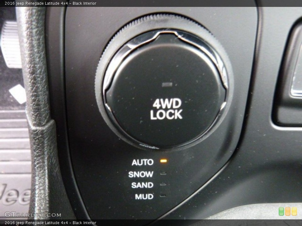 Black Interior Controls for the 2016 Jeep Renegade Latitude 4x4 #108558058