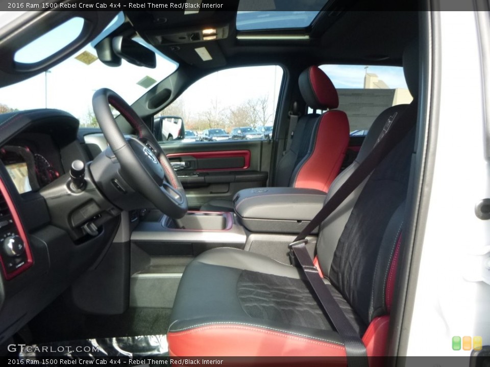 Rebel Theme Red/Black Interior Front Seat for the 2016 Ram 1500 Rebel Crew Cab 4x4 #108565834