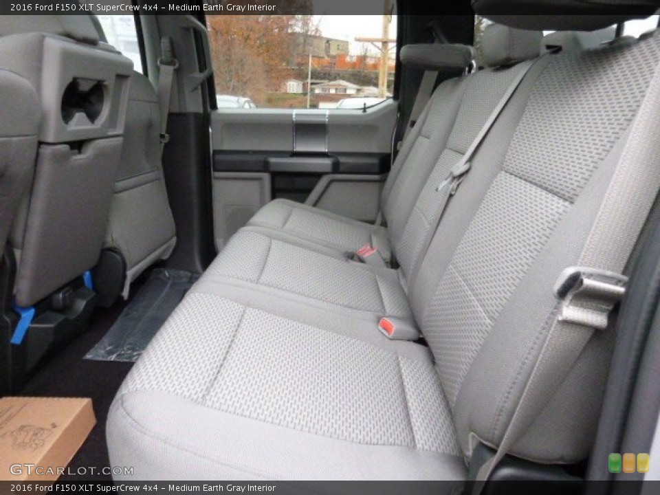 Medium Earth Gray Interior Rear Seat for the 2016 Ford F150 XLT SuperCrew 4x4 #108569461